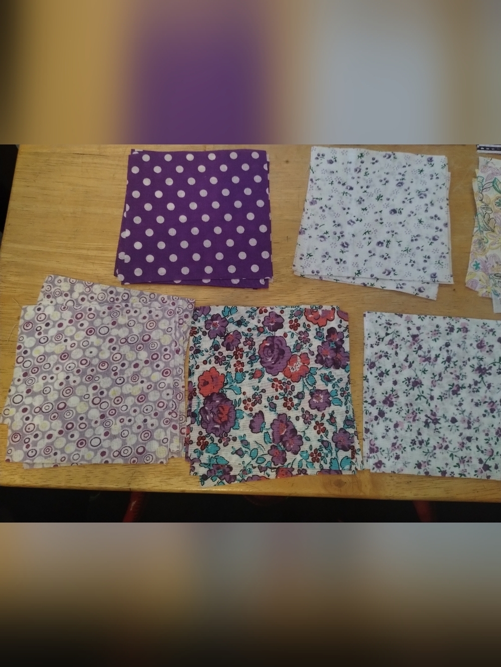50pc Fabric Squares 4x4 Bundle Lot Quilting Craft Mix Floral Polka Dot Scrap - Picture 3 of 6